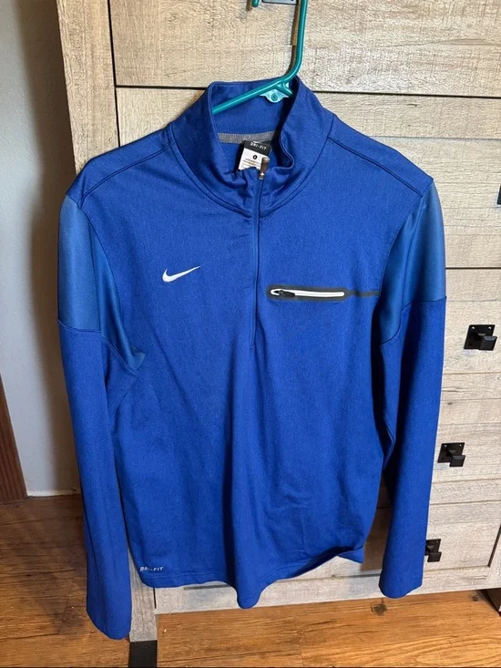 Nike Royal Blue Men’s Half-Zip Performance Pullover - Picture 1 of 3